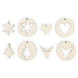 Société créative https : www.ccobby.nl 2-en-1-suspension-decorations-d-7-cm-hole size-3-mm-thickness-4-mm-8-piece-1-box