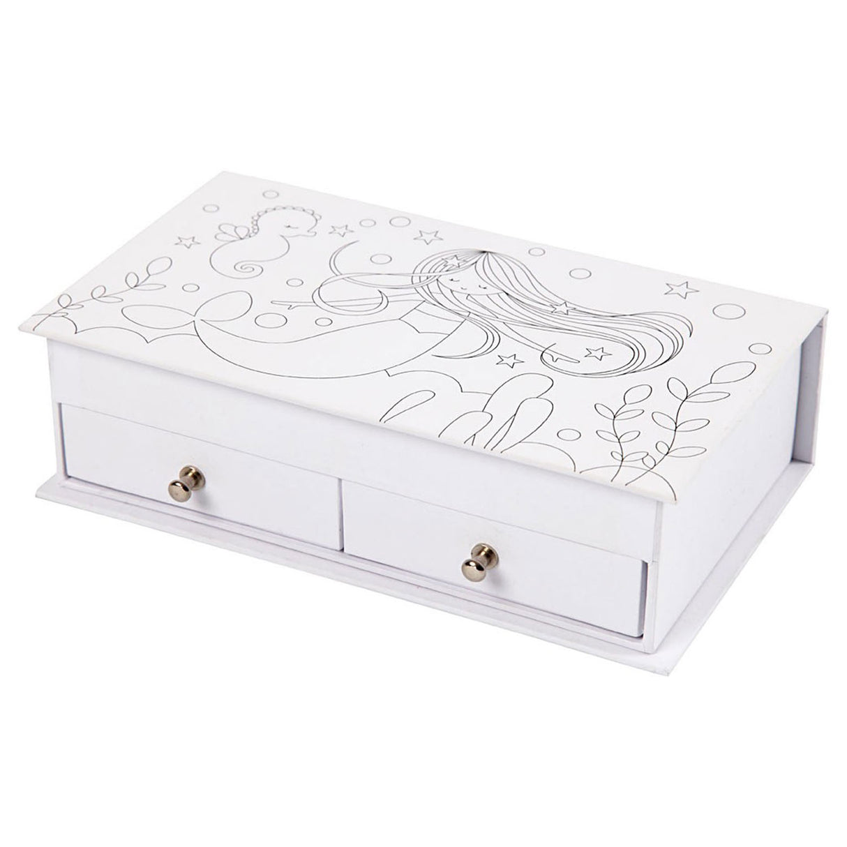 Société créative https: www.ccobby.nl boîte à bijoux-taille-18x10-5x5-cm-blanc-1-pièce