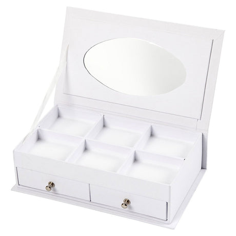 Société créative https: www.ccobby.nl boîte à bijoux-taille-18x10-5x5-cm-blanc-1-pièce