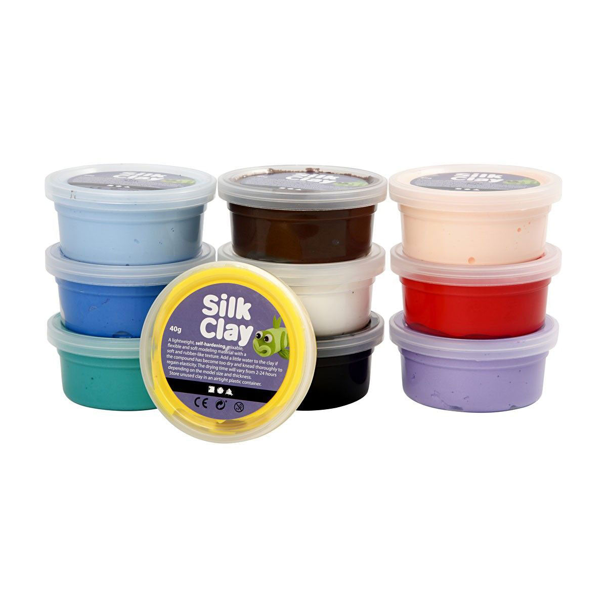 Silk Clay - základní barvy, 10x40gr.