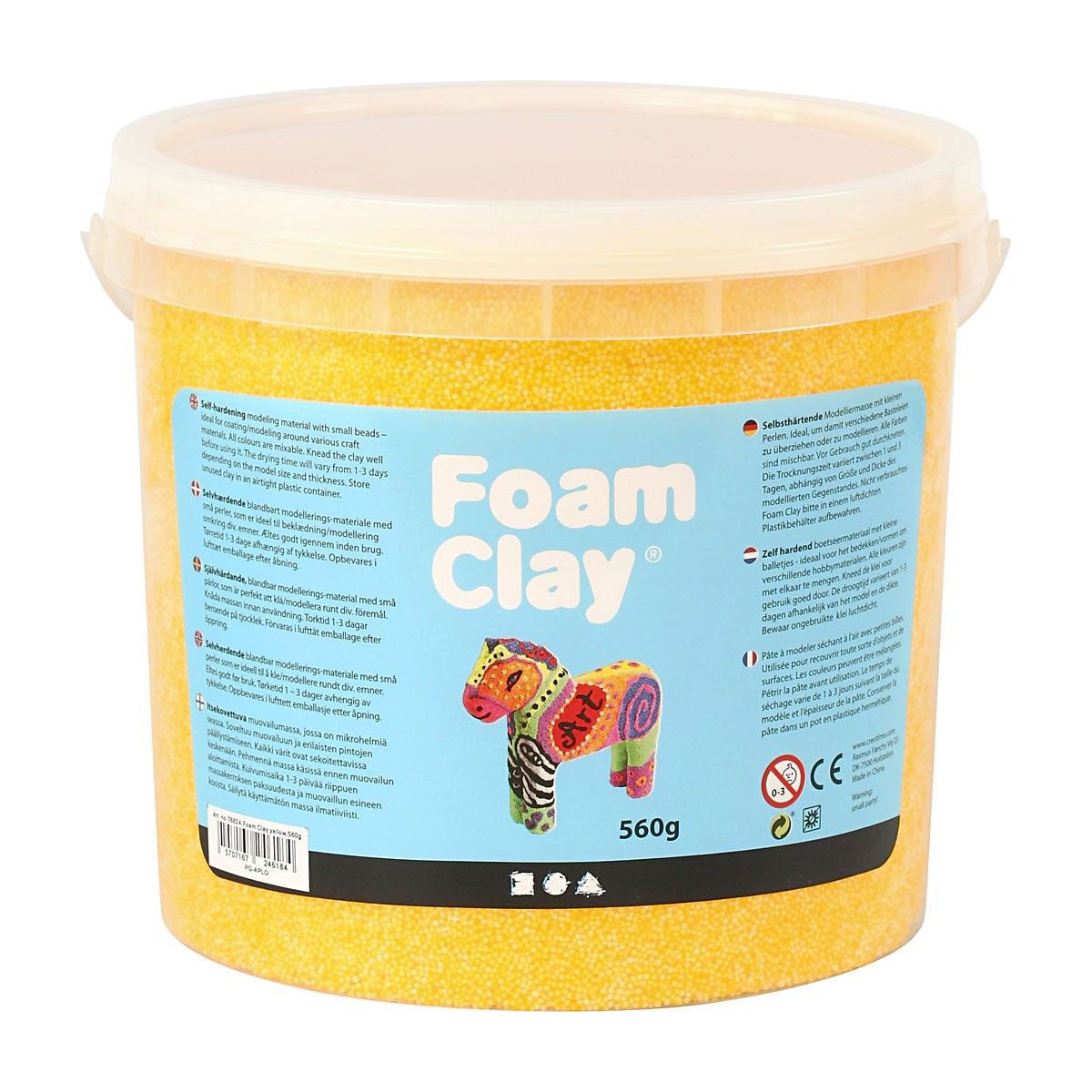 Foam clay - yellow, 560gr.