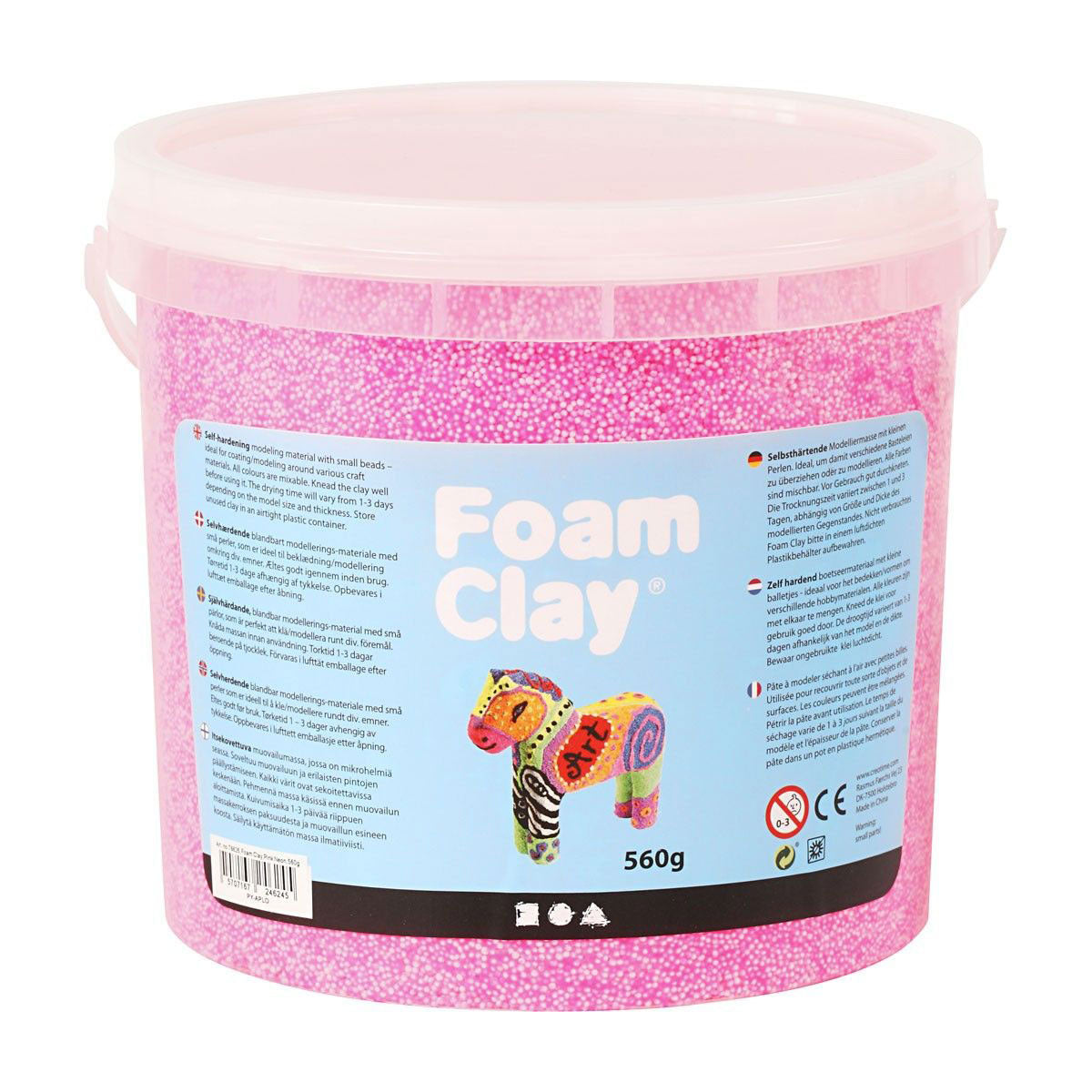 Clay di schiuma - Pink neon, 560gr.