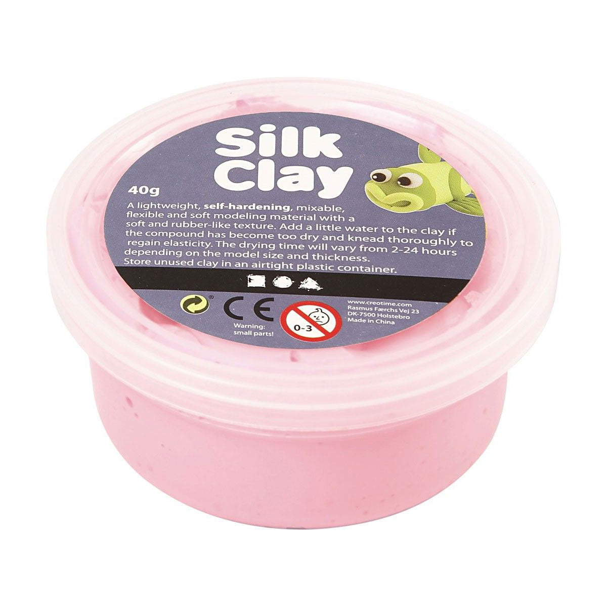 Clay di seta - rosa, 40gr.