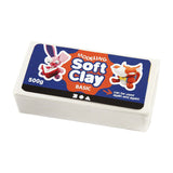 Soft clay - white, 500gr.