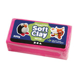 Soft clay - neon pink, 500gr.