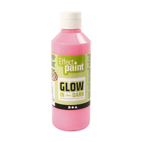 Creativ company peinture phosphorescente - rouge clair, 250ml