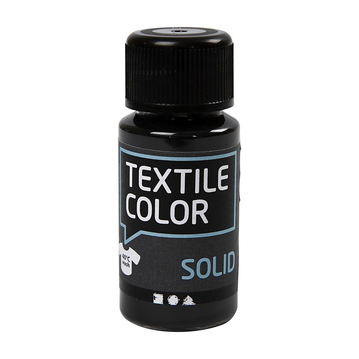 Peinture pour tissu opaque Creativ company - noir, 50ml