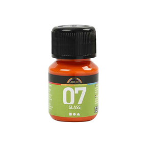 Peinture permanente pour verre Creativ company - orange, 30ml