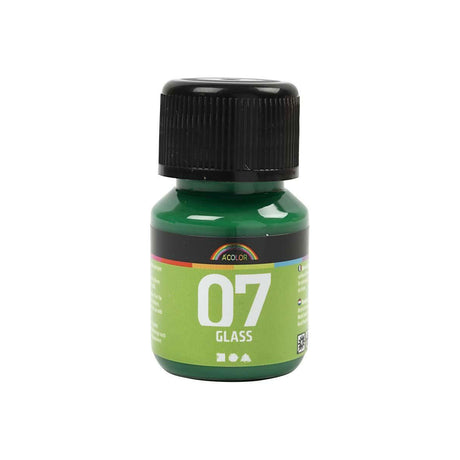 Peinture permanente pour verre Creativ company - vert brillant, 30ml