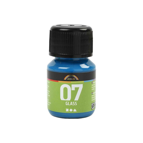 Peinture pour verre transparente A-color glass 30 ml turquoise