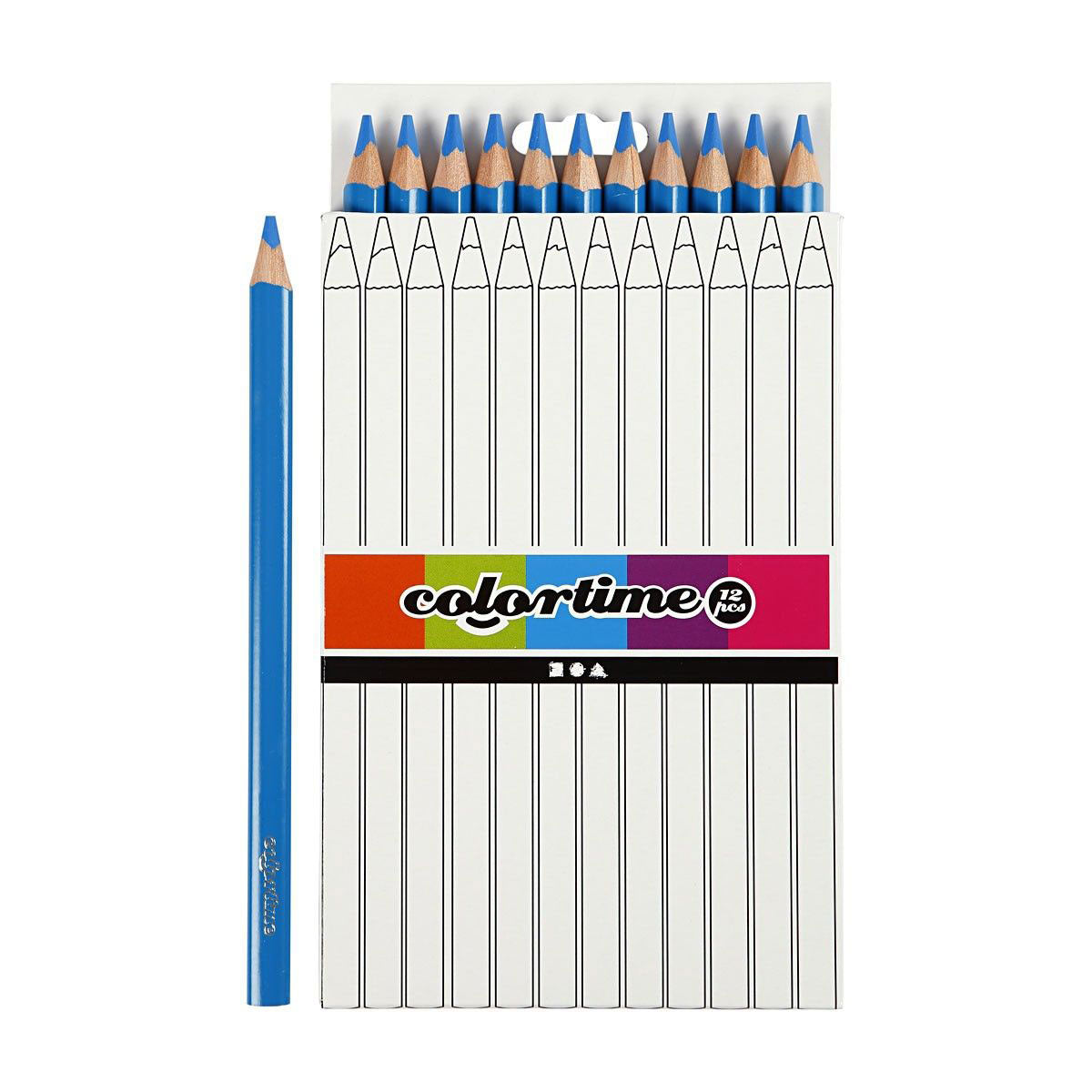 Creativ Company Triangular Colored Pencils Blue, 12.