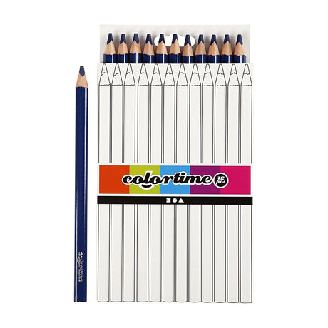 Crayons de couleur triangulaires géants Creativ company - bleu foncé, 12 pcs.