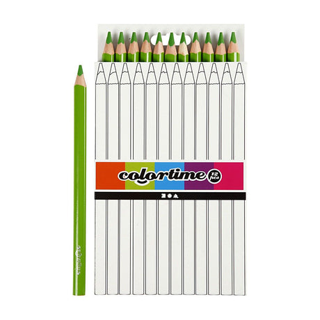 Crayons de couleur géants triangulaires Creativ company - vert clair, 12 pcs.