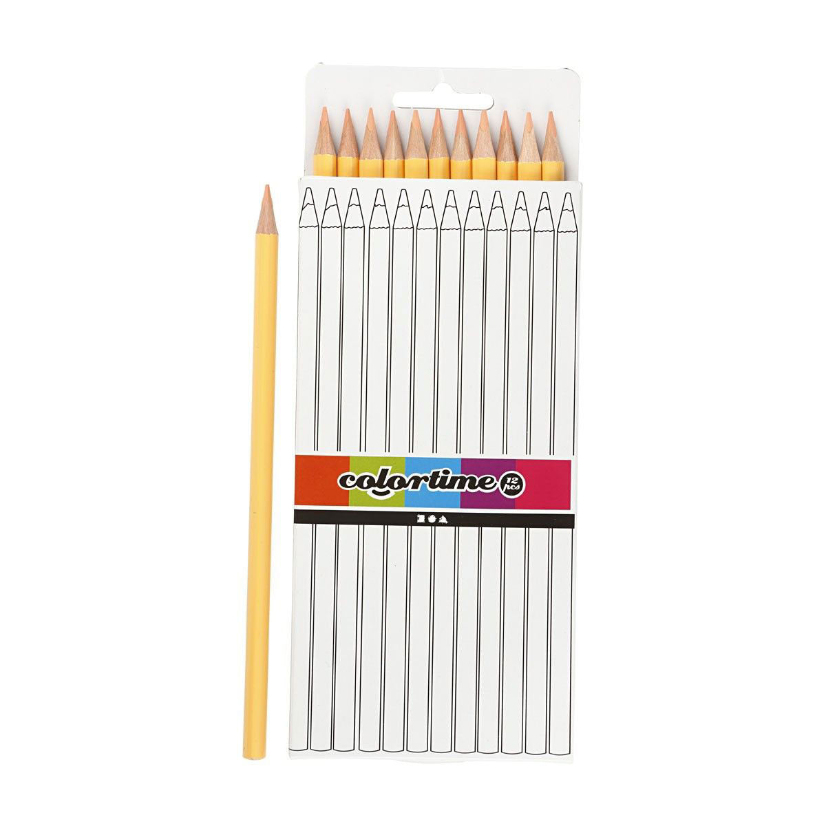Crayons de couleur triangulaires Creativ company - couleur peau, 12 pcs.