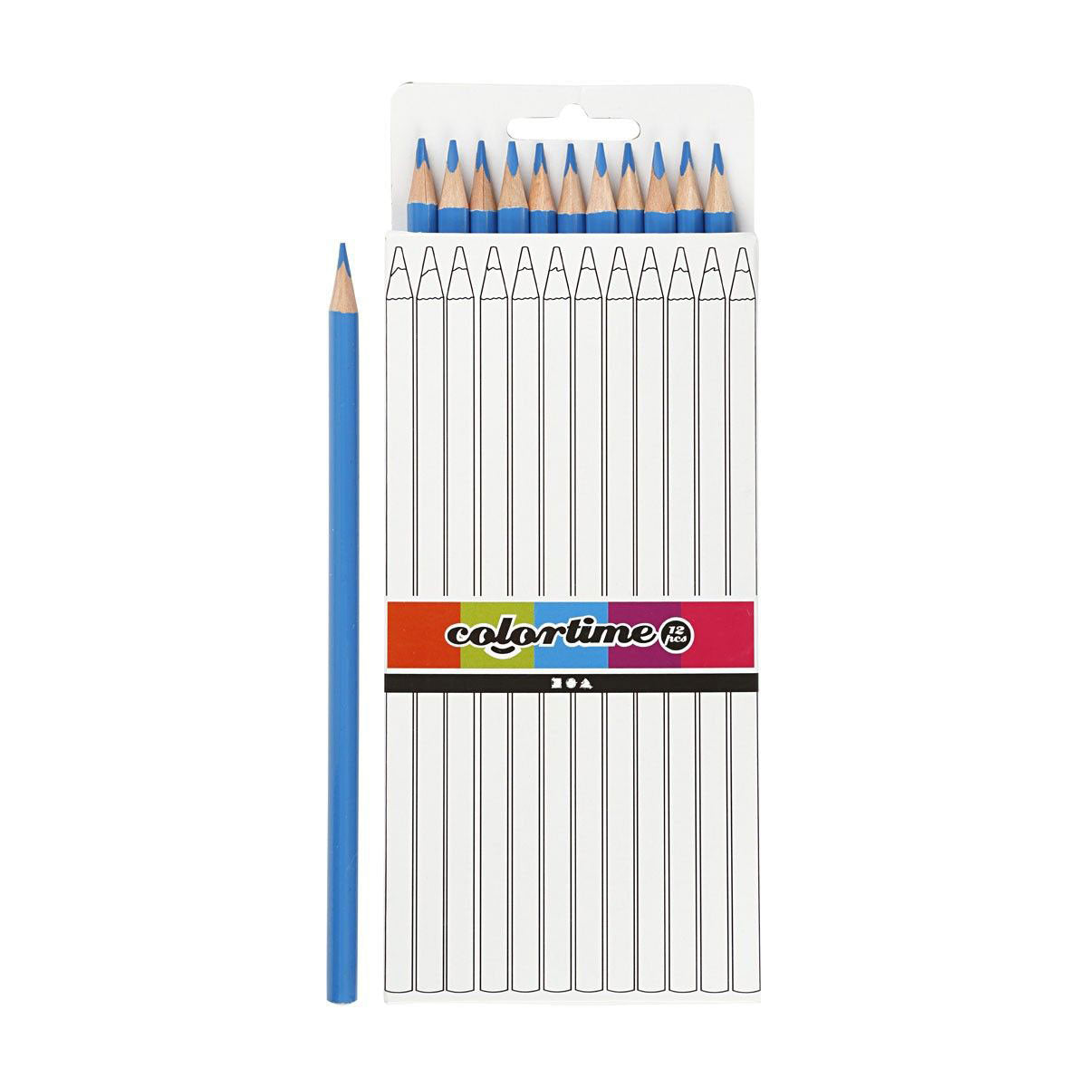 Crayons de couleur triangulaire - bleu clair, 12e.