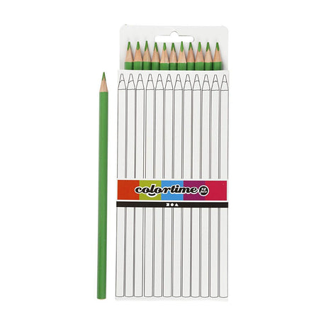 Crayons de couleur triangulaires Creativ company - vert clair, 12 pcs.