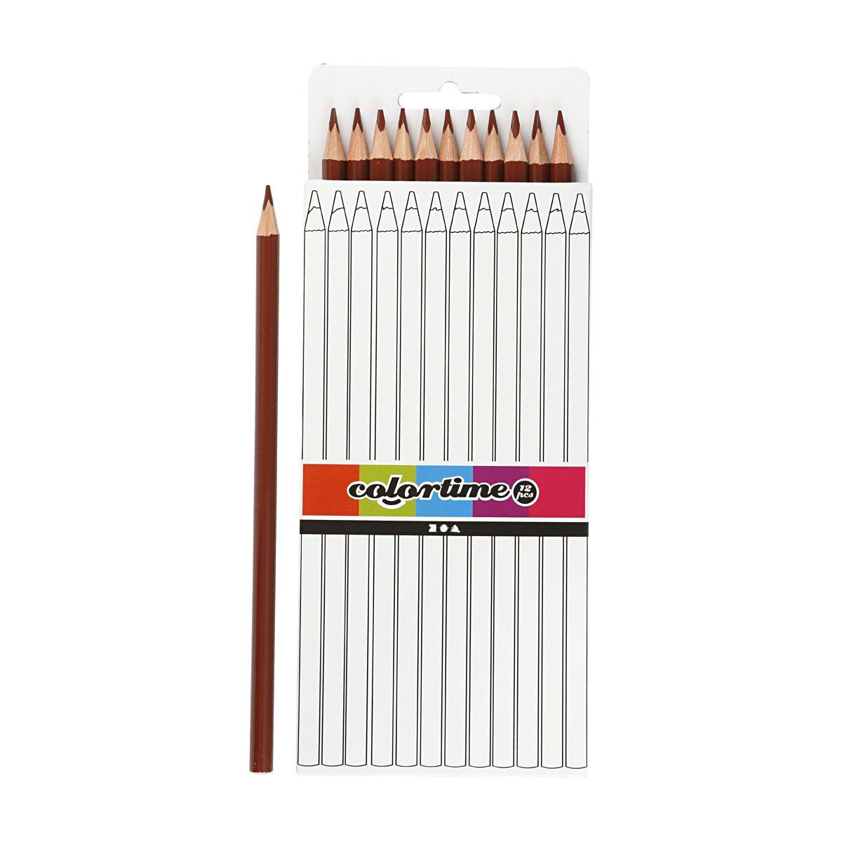 Crayons de couleur triangulaires Creativ company - marron, 12 pcs.