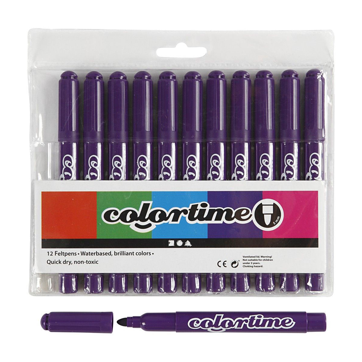 Purple Jumbo Markers, 12st.