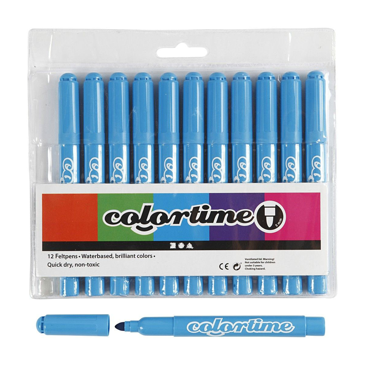 Creativ Company Light Blue Markers, 12: e.