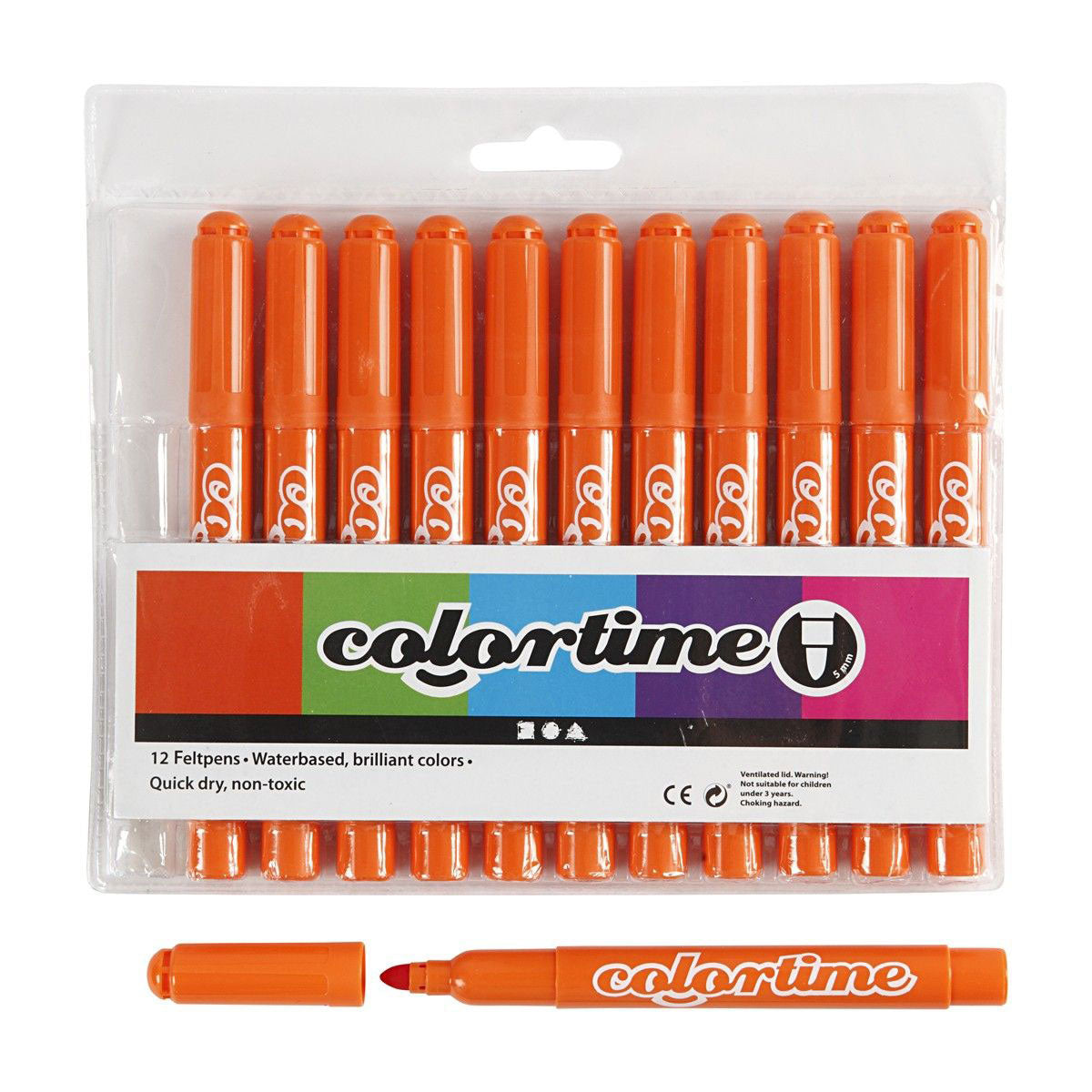 Marqueurs géants orange Creativ Company, 12 pcs.