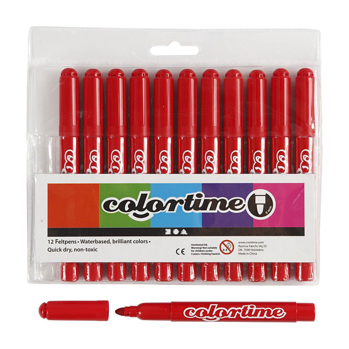 Marqueurs géants rouges Creativ Company, 12 pcs.