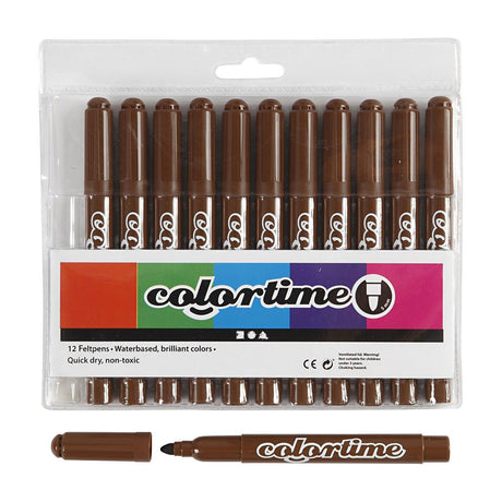 Marqueurs géants marron Creativ Company, 12 pcs.