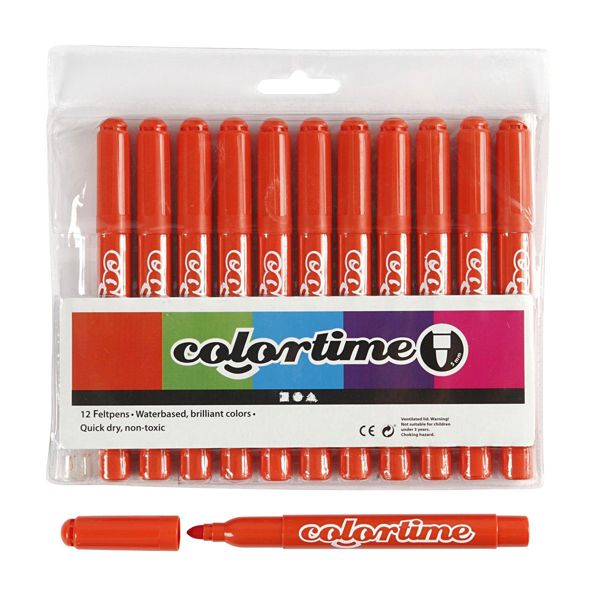 Marqueurs géants orange foncé Creativ company, 12 pcs.