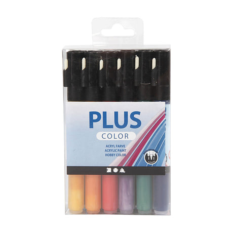 Société créative https : www.ccobby.nl plus-color-marker-l-14-5-cm-line Thickness-1-2-mm-various-colors-5-5-ml-18-piece-1-box