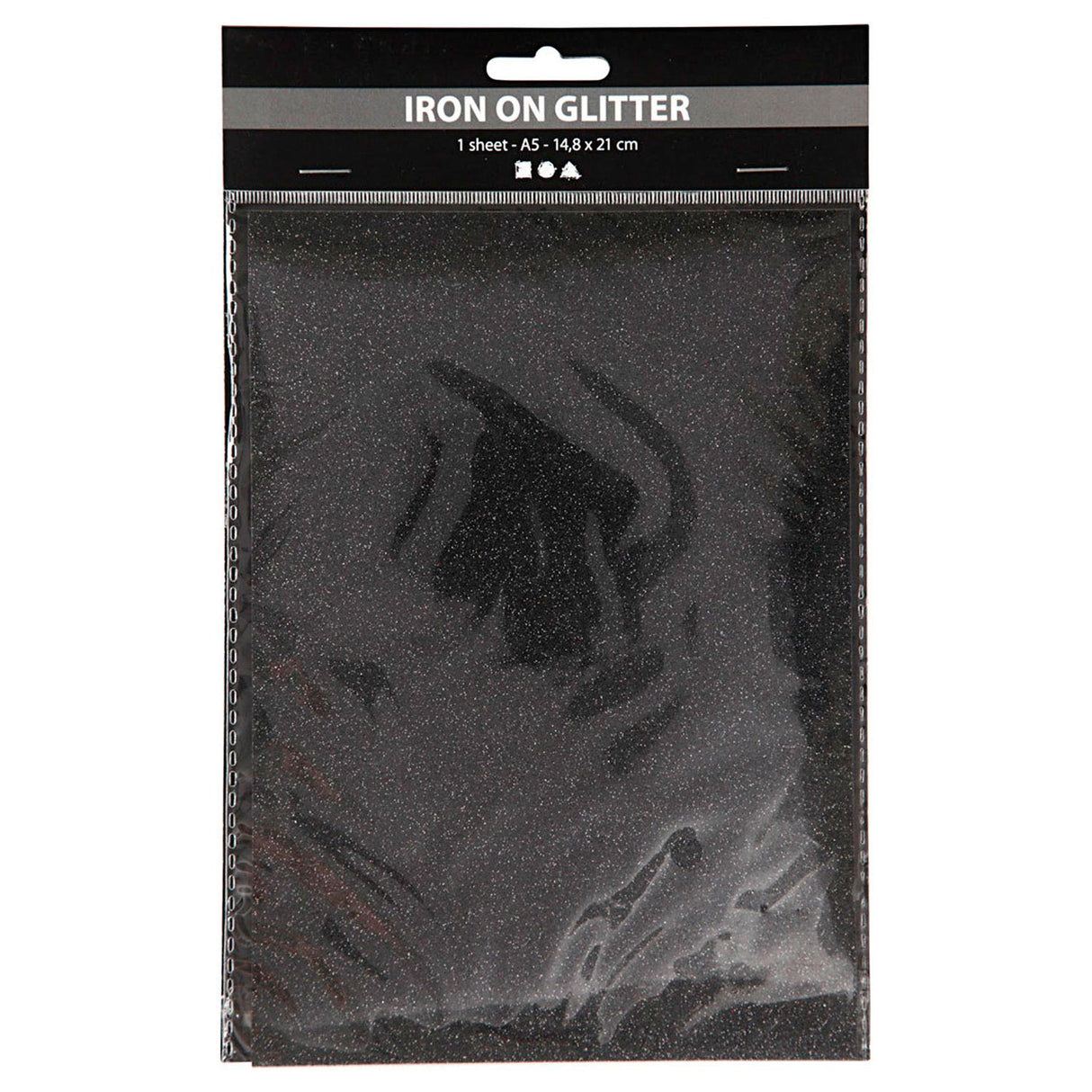 Creativ company Film thermocollant pailleté noir, a5
