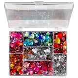 Société Creativ https : www.ccobby.nl strass-dans-display-box-round-stars-hearts-d-6-7-9-10-11-12-14-16-mm-blue-pink-silver-300-piece-1-box