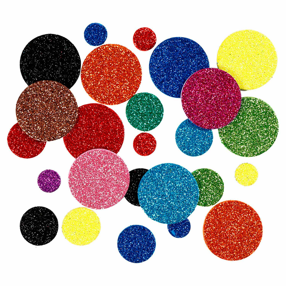 Creativ company formes en mousse cercles pailletés, 150 pcs.