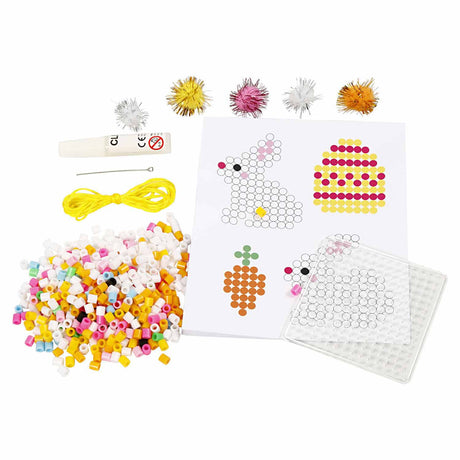 Entreprise créative fabriquant des pendentifs de Pâques en perles thermocollantes