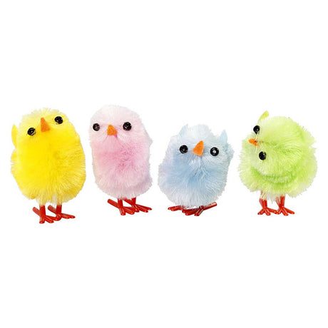 Creativ company chenille de poussins de Pâques colorés, 12 pcs.