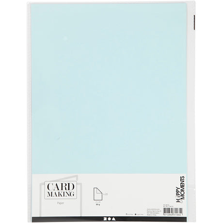 Papier d'entreprise Creativ bleu clair a4 80gr, 20 pcs.
