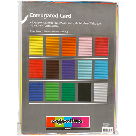 Entreprise Creativ https: www.cchobby.nl feuille-de-carton nervuré-25x35-cm-80-gr-15-div-vellen-1-doos