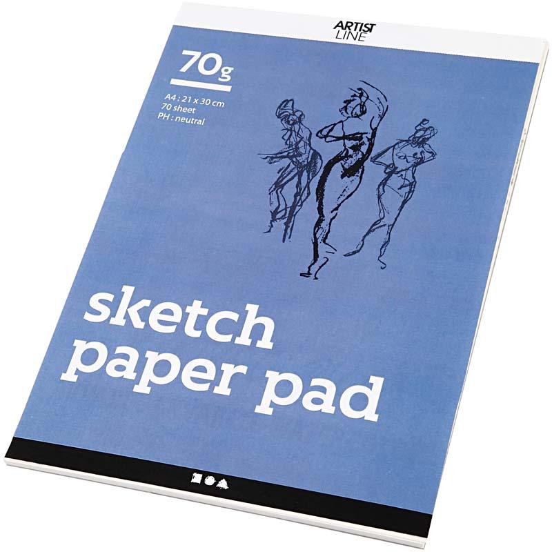 Carnet de croquis Creativ company, a4, feuille 210x297 mm, 70 gr, blanc, 70 feuilles 1 boîte