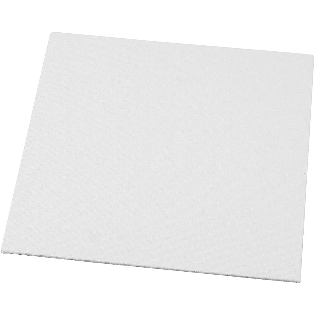 Panneau de toile, dim. 20x20 cm, épaisseur 3 mm, 280 gr, blanc, 1 pièce