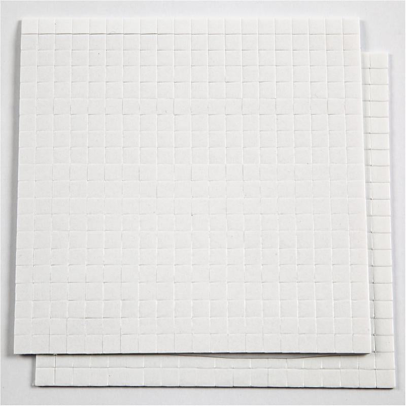 Creative Company 3D Foam Pads White 5x5x1mm, 2 ark