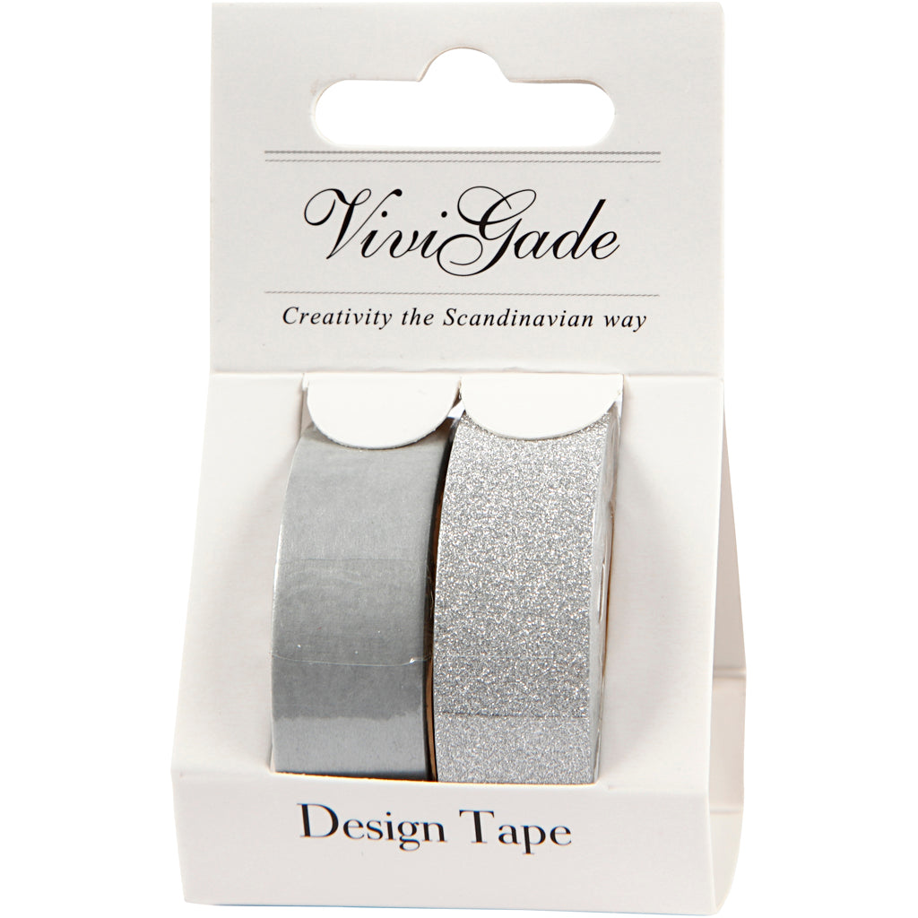 Creativ company ruban de masquage argent 2m, 2pièces.