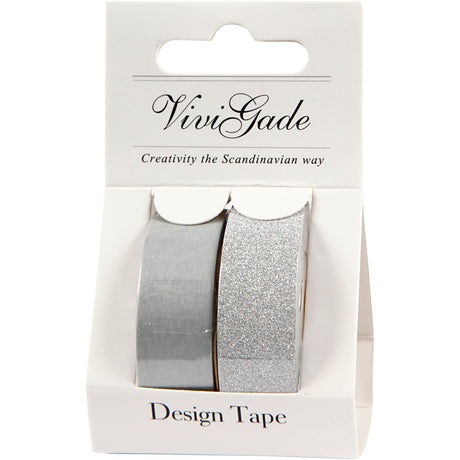 Creativ company ruban de masquage argent 2m, 2pièces.