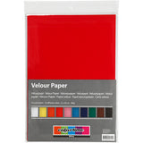 Couleur en papier velours A4, 10 feuilles