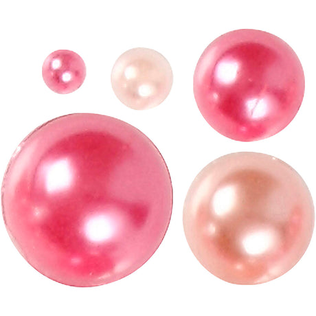 Creativ company perles demi-bâtons roses 2-8mm, 140pcs.