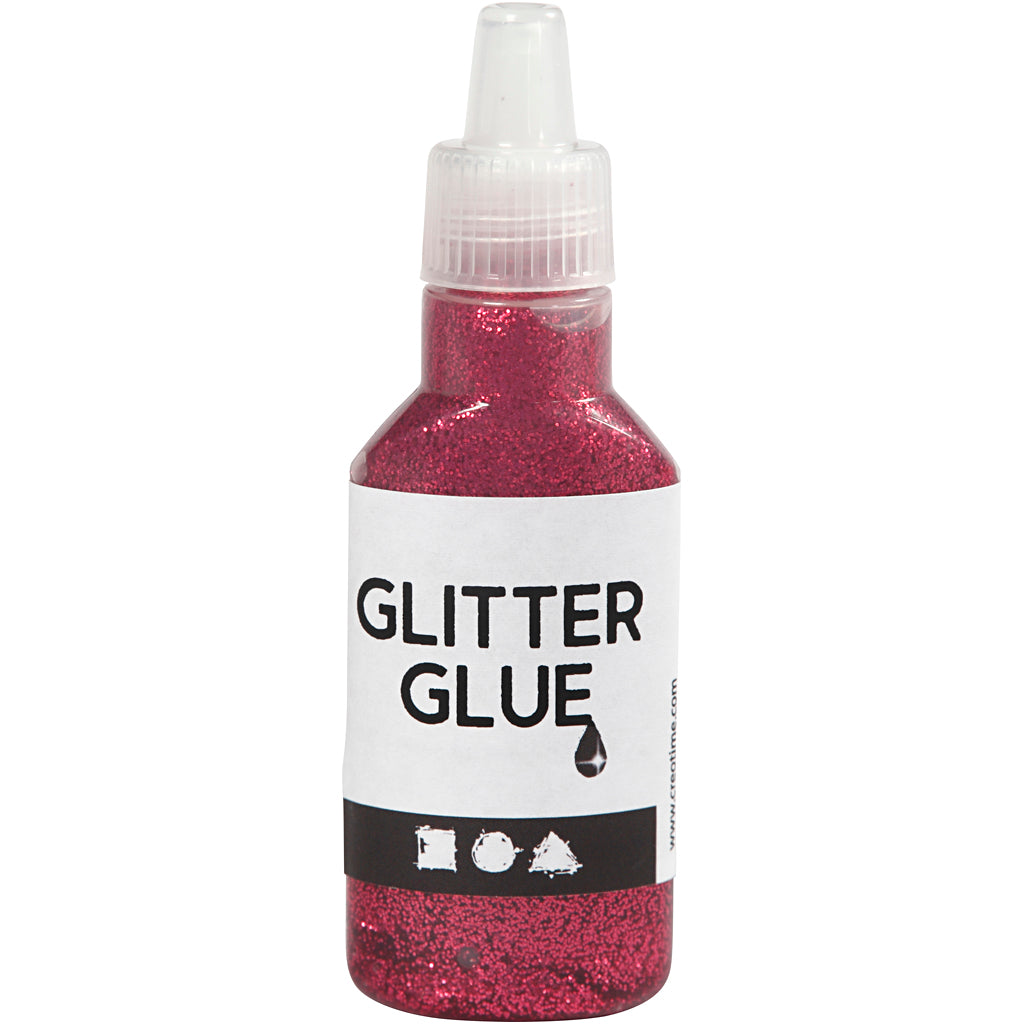 Creativ Company Glitter Glue Tmavě růžová, 25 ml