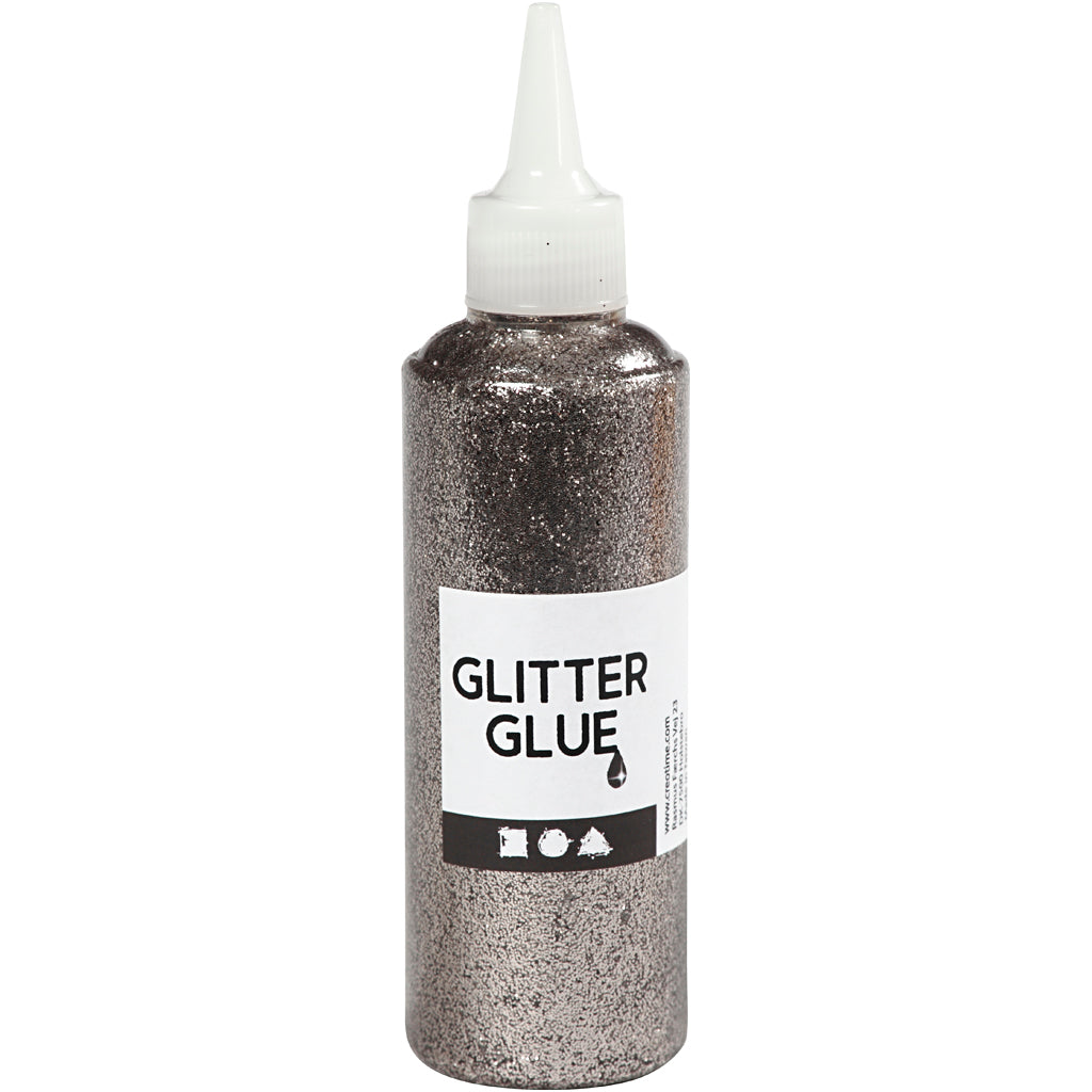 Creative Company Glitter Glue Glue Silver, 118ml