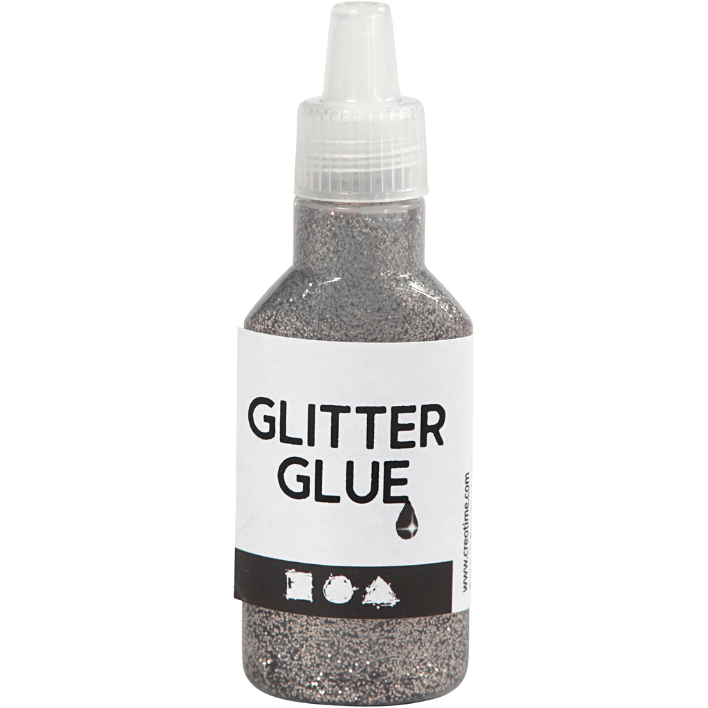 Creativ Company Glitter Glue Silver, 25 ml