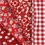 Tissu patchwork Creativ company rouge 45x55cm, 4 pcs.