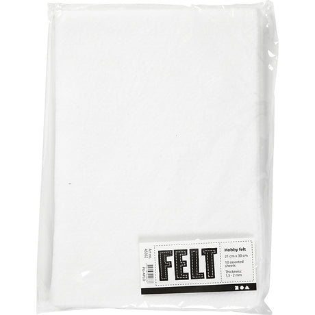 Hobby Feutre Blanc A4, 10 Feuilles