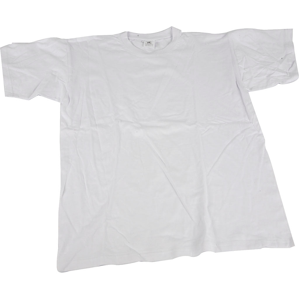 T-shirt Creativ company blanc à col rond en coton, 7-8 ans