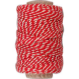 Société Creativ https: www.ccobby.nl cordon de coton-épaisseur-1-1-mm-rouge-blanc-50-m-1-roll