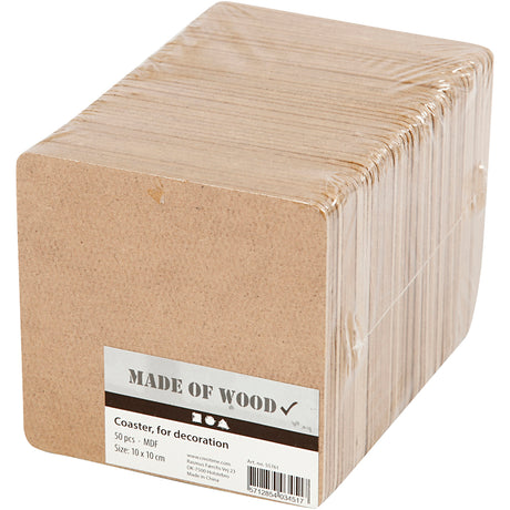 Société créative https : www.ccobby.nl coasters-size-10x10-cm-thickness-3-mm-50-piece-1-box